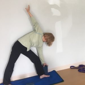 Student in Adaptive Yoga and Gentle Mat class