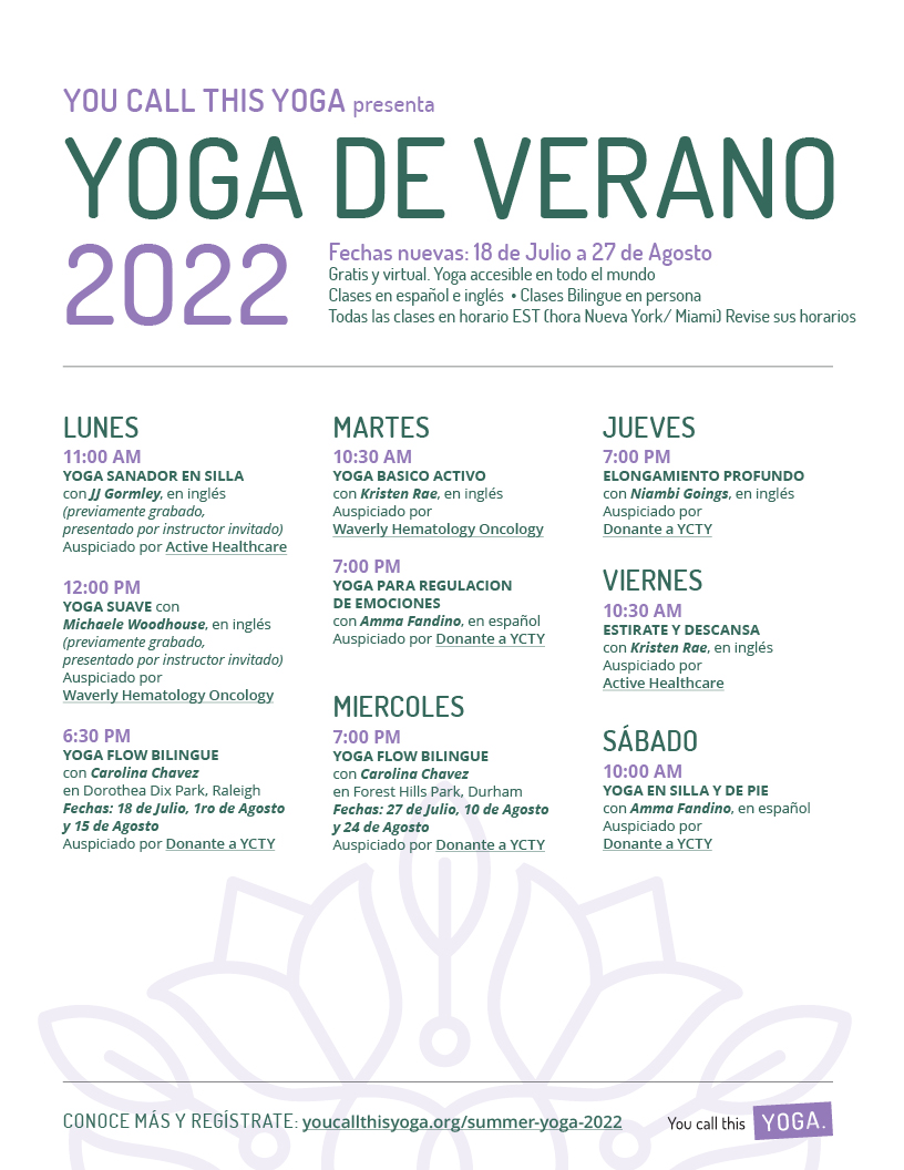 Yoga de Verano 2022 Flyer